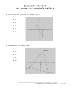 evaluación sumativa 1 preliminares de la geometría analítica