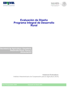 Evaluación de Diseño Programa Integral de Desarrollo