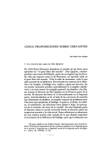 cinco proposiciones sobre cervantes