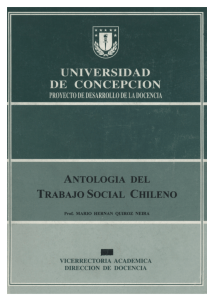 Antolog&iacute;a del Trabajo Social Chileno.