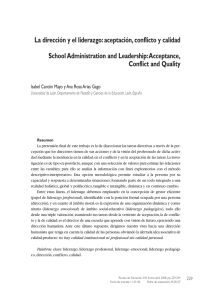 La dirección y el liderazgo: aceptación, conflicto y calidad