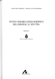 nuevo tesoro lexicografico del español (s. xiv-1726)