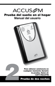 Manual del usuario para la prueba de dos noches