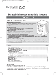 Manual de instrucciones de la lavadora