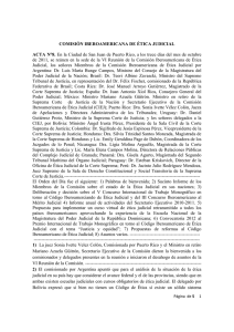 COMISIÓN IBEROAMERICANA DE ÉTICA JUDICIAL ACTA N°8. En