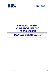 bsv electronic clorador salino c20sk-c25sk manual del usuario