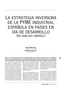La estrategia inversora de la pyme industrial española en paises en