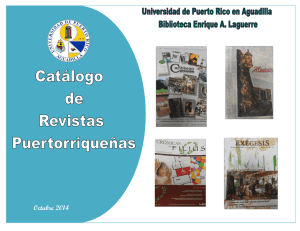 Octubre 2014 - Biblioteca - Universidad de Puerto Rico en Aguadilla