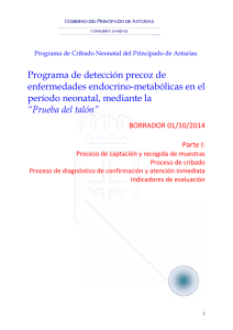 Programa de detección precoz de enfermedades endocrino