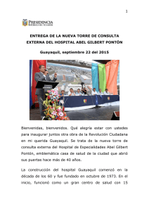 hospital abel gilbert - Presidencia de la República del Ecuador