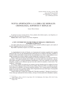 Nueva aportación a la obra de Morales: cronología, soportes y