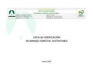 lista de verificación de manejo forestal sustentable