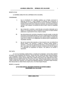 ASAMBLEA LEGISLATIVA - REPUBLICA DE EL