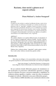 Racismo, clase social y g&eacute;nero en el espacio urbano
