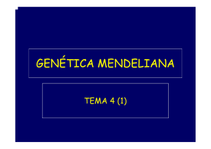 Tema 4.1. Genética mendeliana I