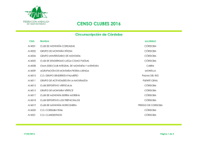 Censo clubes Córdoba