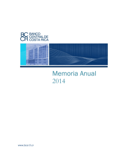 Memoria Anual 2014 - Banco Central de Costa Rica
