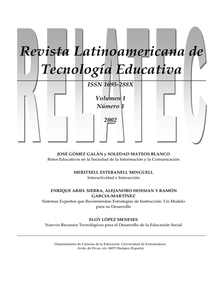 Revista Latinoamericana De Tecnología Educativa