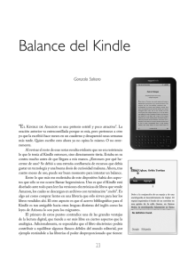 Balance del Kindle