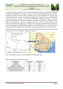 Consumos de agua en plantaciones de Eucalyptus spp.en Uruguay