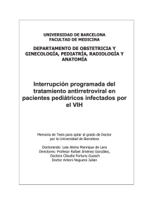 Interrupción programada del tratamiento antirretroviral en pacientes
