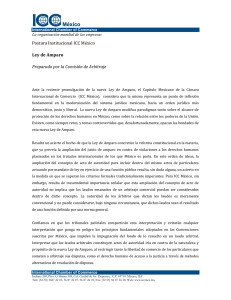 Postura Institucional ICC México Ley de Amparo Preparado por la