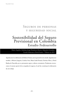 Sostenibilidad del Seguro Previsional en Colombia