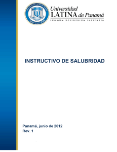 Instructivo de Salubridad - Universidad Latina de Panamá