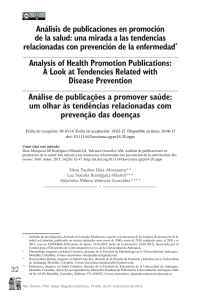 Análisis de publicaciones en promoción de la salud: una mirada a