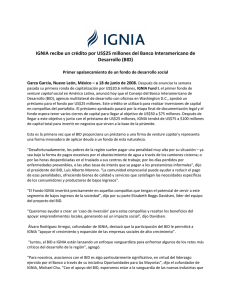 Press Release_IGNIA Raises $25MM debt financing from IDB_18
