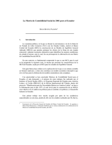 La matriz de contabilidad social de 2001 para el Ecuador Benítez