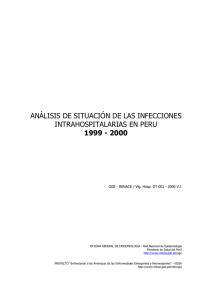 analisis de situación de las infecciones intrahospitalarias en