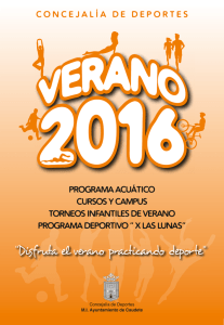 Revista Programación VERANO 2016