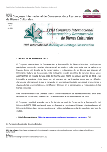 XVIII Congreso Internacional de Conservación y Restauración de
