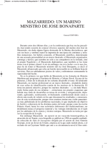 Artículo - Mazarredo: un ministro de Jose