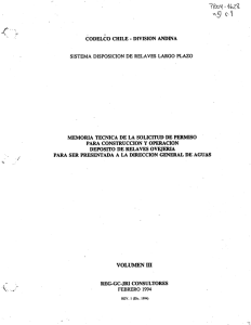 codelco chile - división andina sistema disposición de relaves largo