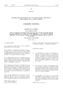 Decisión de la Comisión, de 22 de febrero de 2011