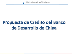 Propuesta de Crédito del Banco de Desarrollo de China