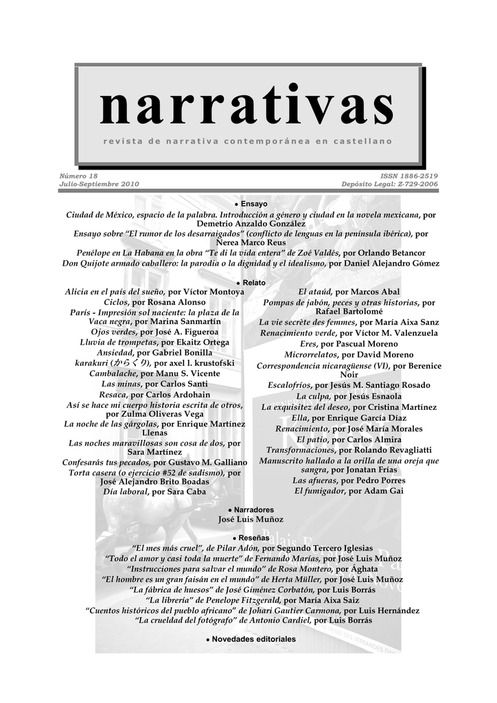 Narrativas Nº 18 Biblioteca Virtual De Aragón - 