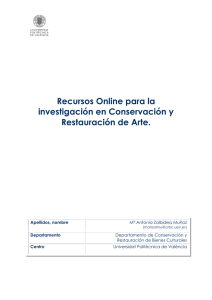Recursos Online para la investigación en Conservación y