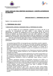Circular nº 1 - Real Federación Española de Natación