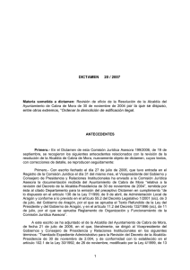 DICTAMEN 20 / 2007 entre otros extremos, “Ordenar la demolición