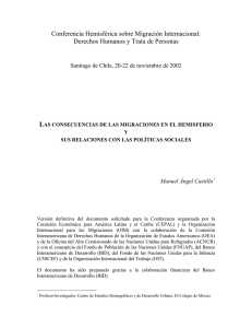 Las consecuencias de las migraciones en el hemisferio y sus