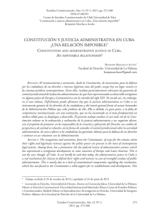 CONSTITUCIóN Y JUSTICIA ADMINISTRATIVA EN CUBA. ¿UNA