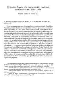 Sylvestre Begnis y la instauración nacional del frondicismo. 1954