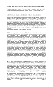“Acosta María Felisa c/ GCBA s/ empleo público”, sentencia del 28