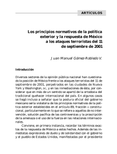 Los principios normativos de la política exterior y la respuesta de