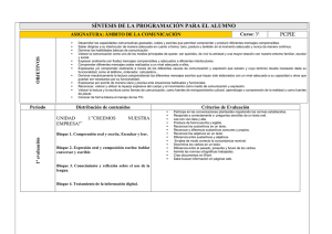 síntesis de la programación 3º pcpie