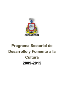 Programa Sectorial de Desarrollo y Fomento a la Cultura 2009-2015