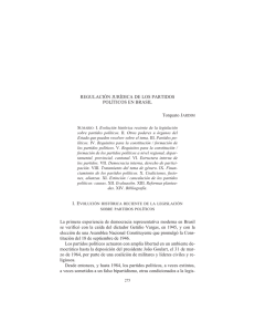 Regulación jurídica de los partidos políticos en Brasil